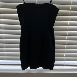 BCBGeneration black leather strapless mini